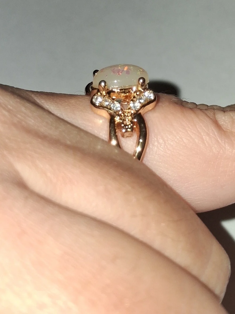 Yellow Gold Opal Ring